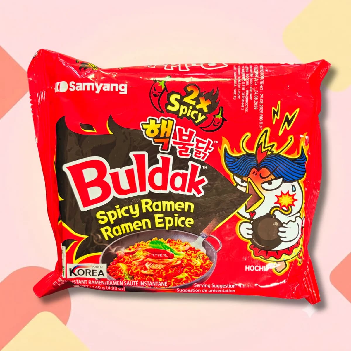 Лапша БП Samyang Buldak Классическая курица x2 острота 140г