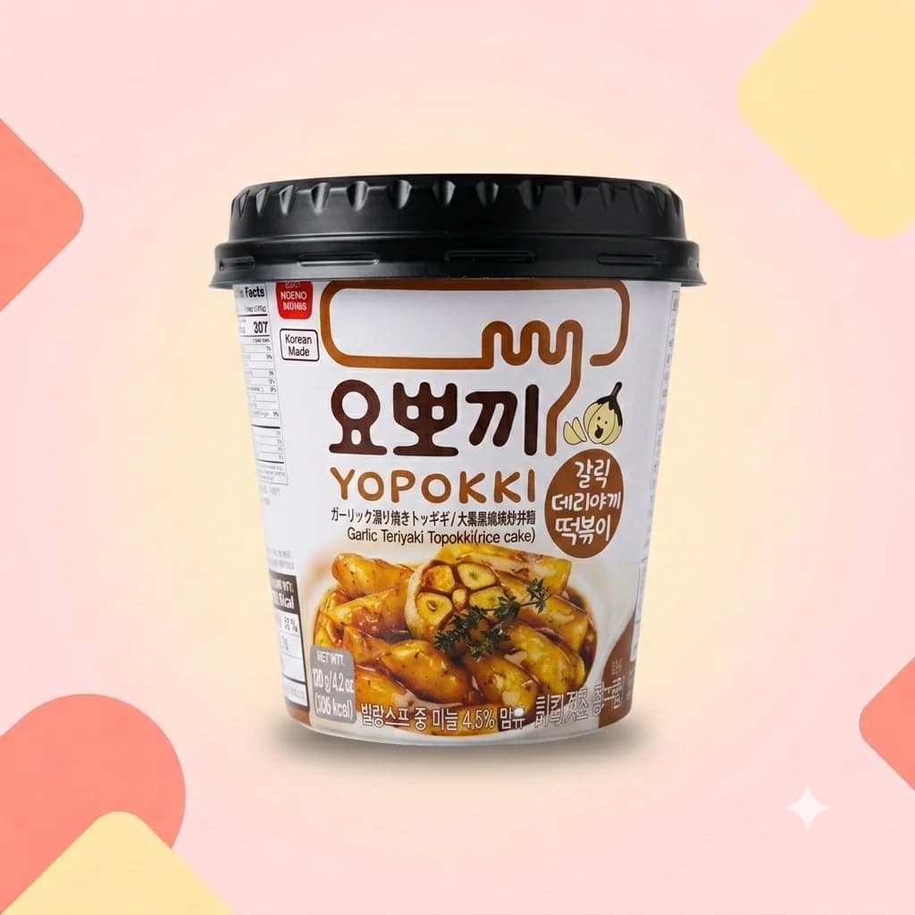 Рисовые клецки БП в банке Topokki Терияки с чесноком 120г