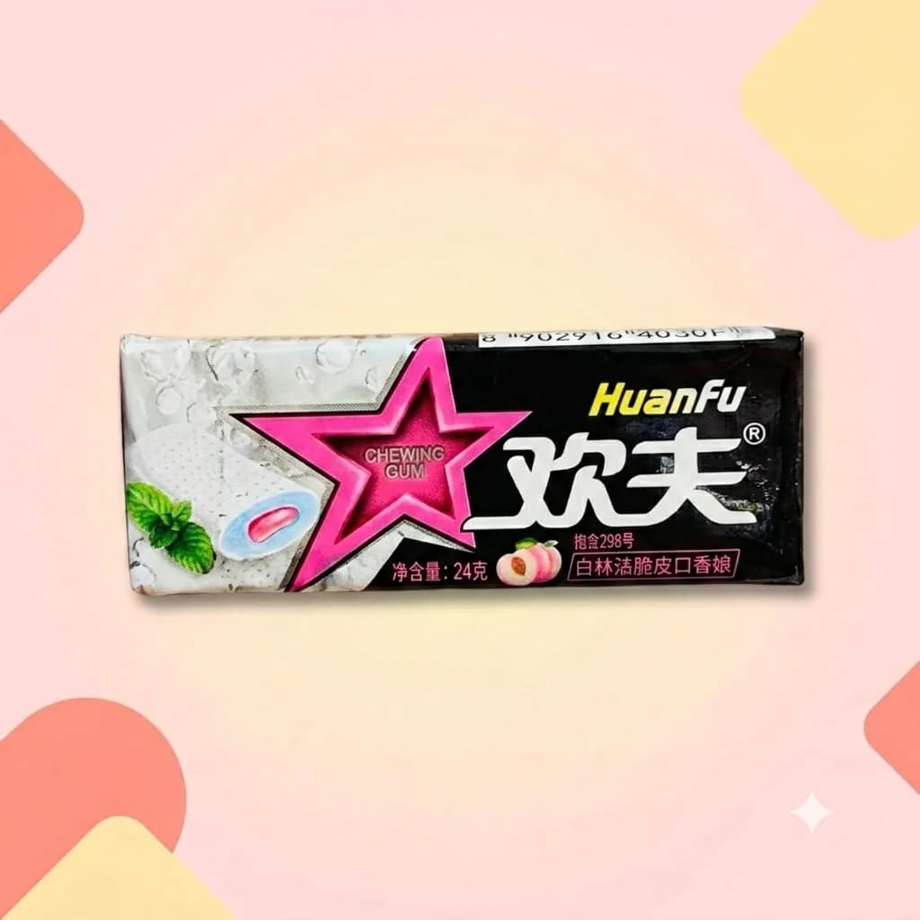 Жевательная резинка HuanFu Mint Мята-персик 21,5г