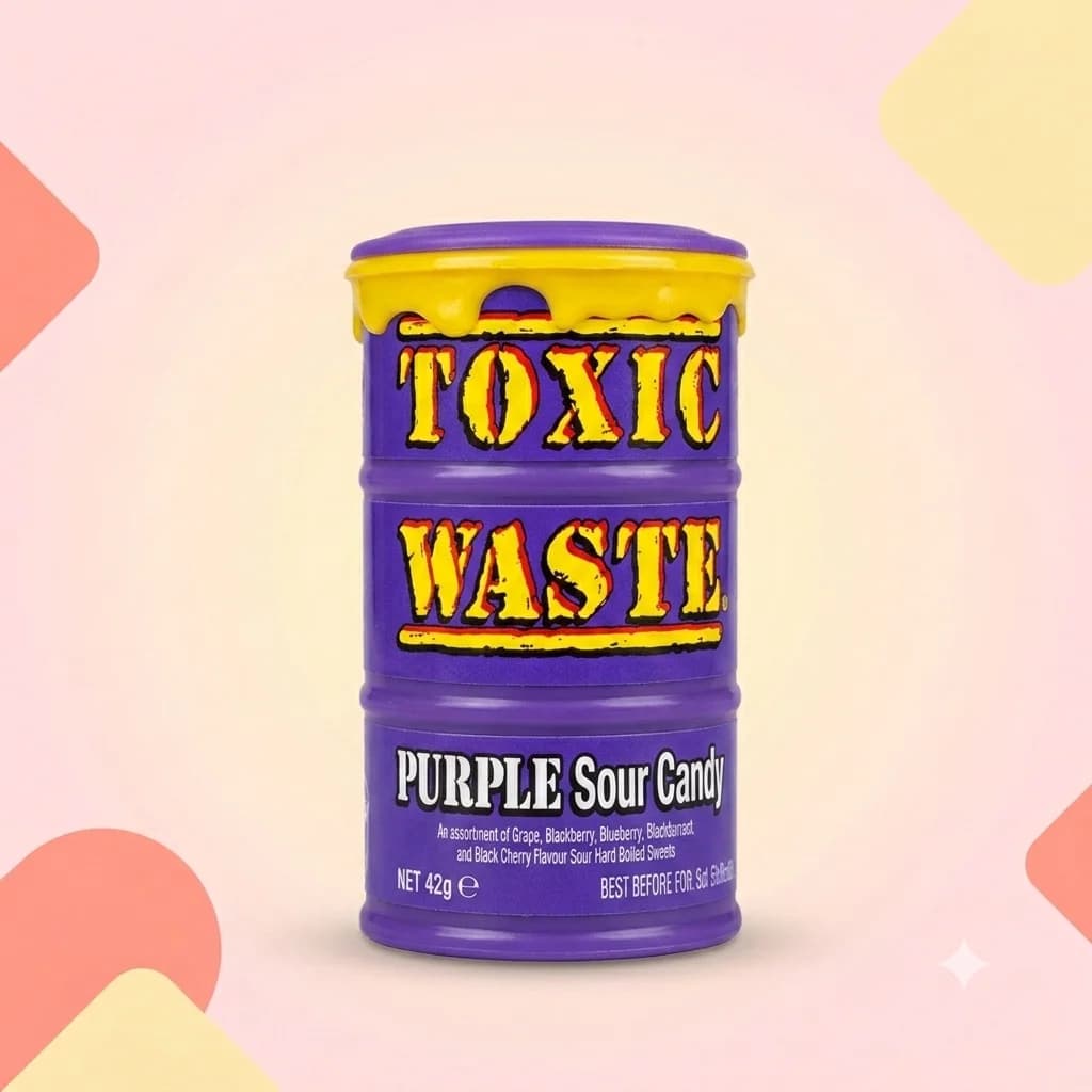 Леденцы ToxicWaste Фиолетовая бочка 42г