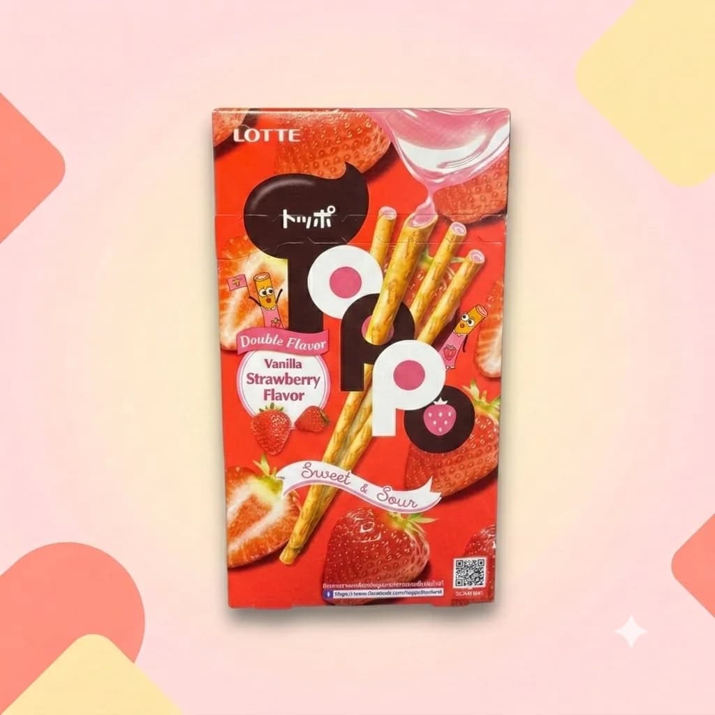 Бисквитные палочки Toppo Ванильная клубника 40г