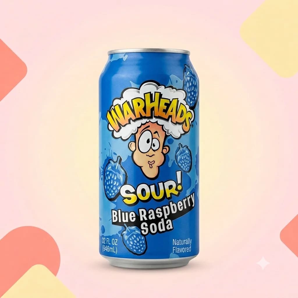 Газировка WarHeads Малина (очень кислая) 355мл
