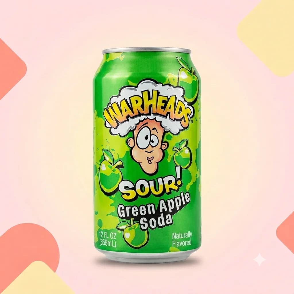 Газировка WarHeads Яблоко (очень кислая) 355мл