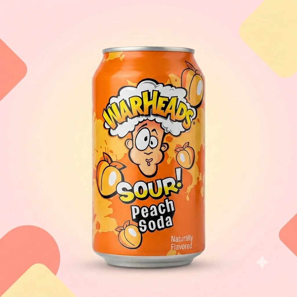 Газировка WarHeads Персик (очень кислая) 355мл
