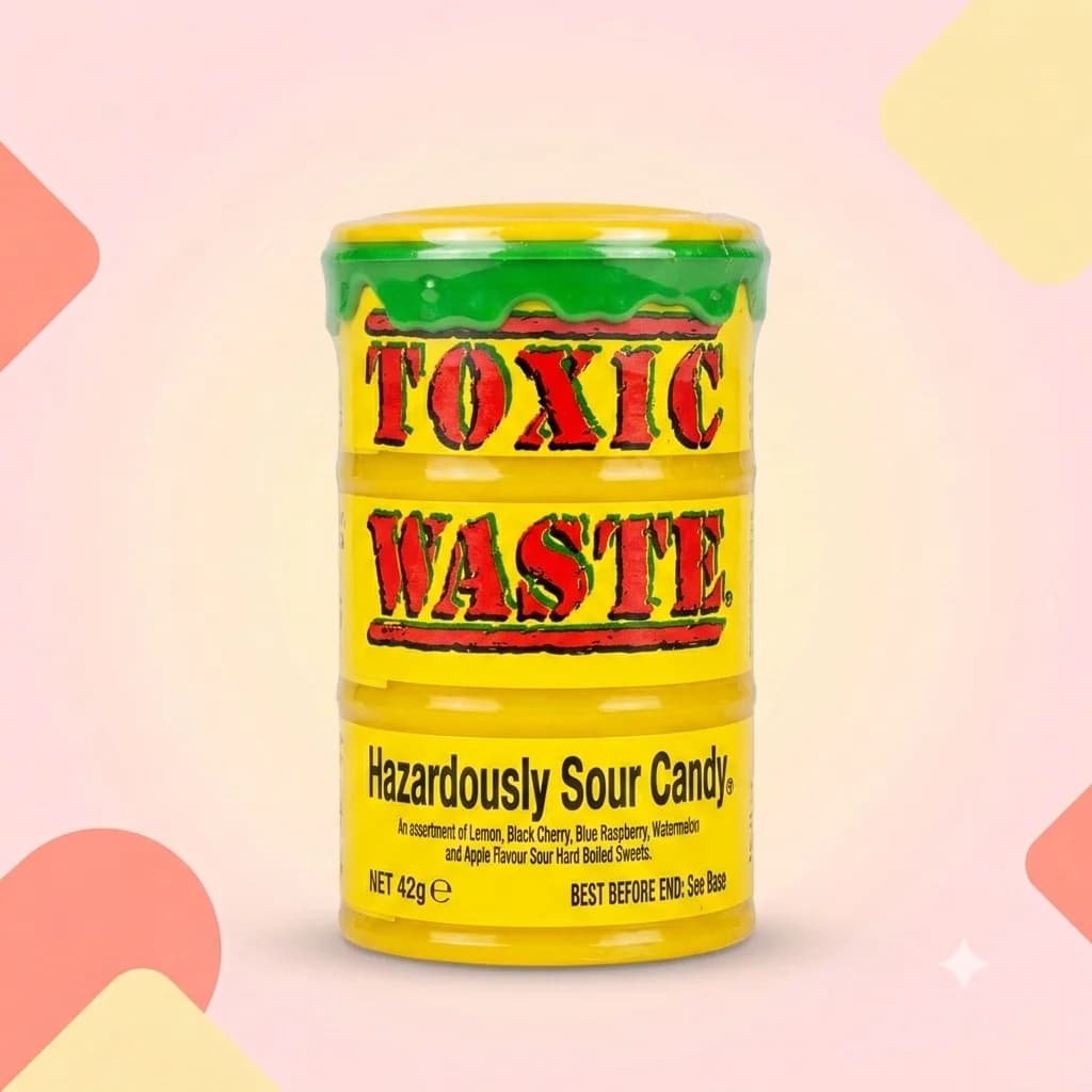 Леденцы ToxicWaste Желтая бочка 42г