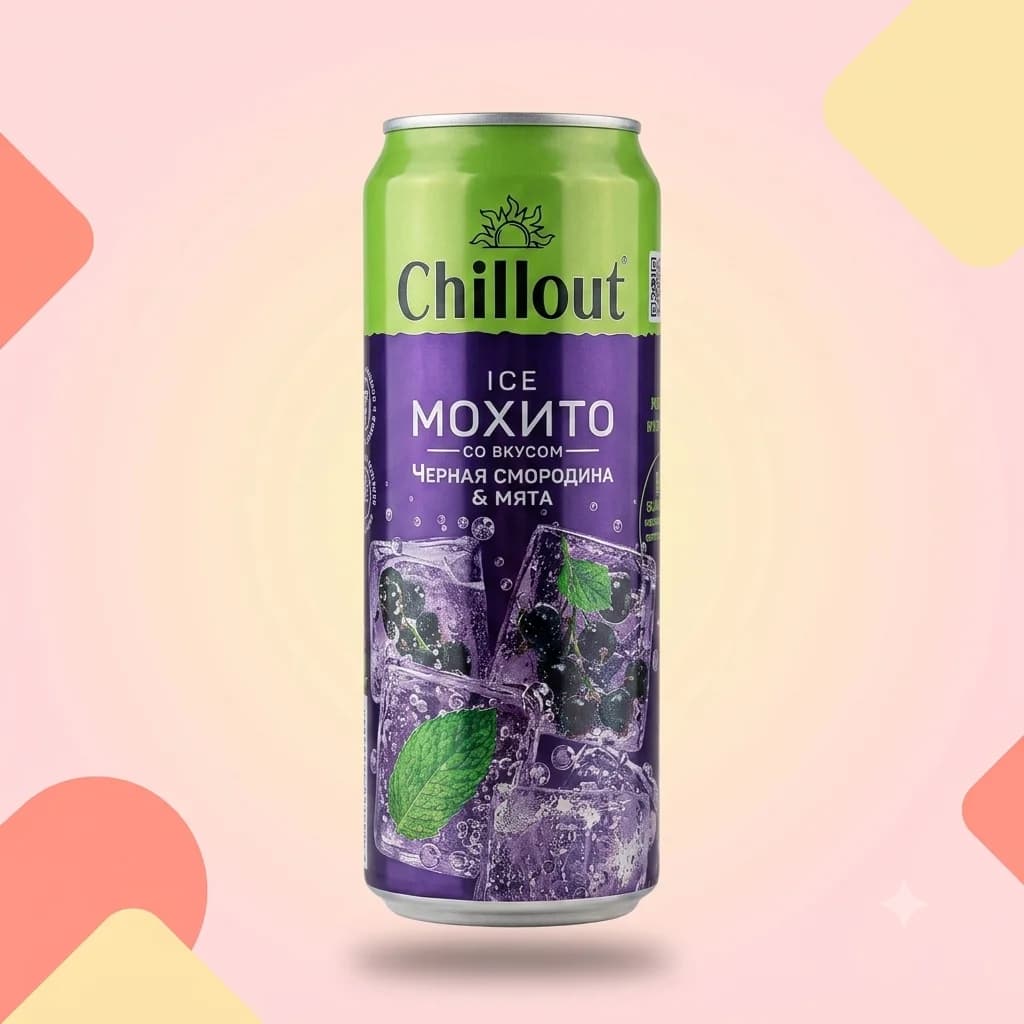 Напиток сильногазированный Chillout Черная смородина и мята 450мл