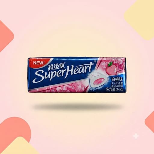 Жевательная резинка Super Heart Персик 24г